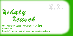 mihaly keusch business card